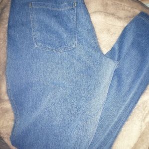 Medium Blue Elastic Waist Jeggings